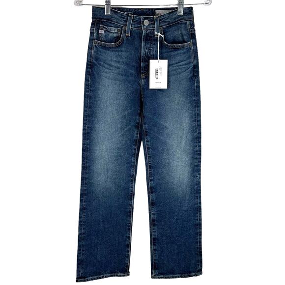 AG Adriano Goldschmied NWT Blue Kinsley High-Rise Pop Crop Denim Jeans Size 23 - Picture 2 of 12